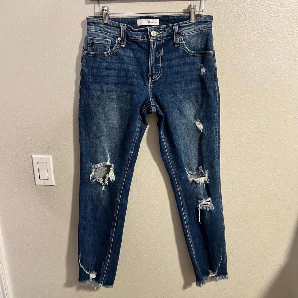 KanCan Distressed Ankle Fray Jeans Size 5/26